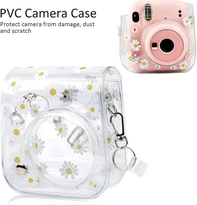 Sofortige Kameratasche, PVC-Kamera-Schutzhülle Daisy Transparente Sling Shell-Tasche mit Schultergur