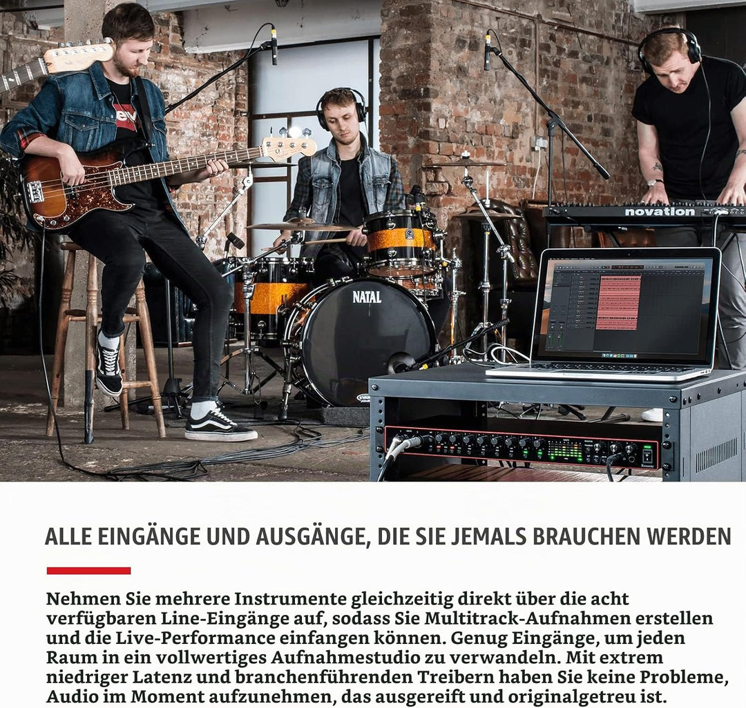 Focusrite Scarlett 18i20 3. Gen USB-Audio-Interface für Aufnahmen, Produktionen und tontechnische An