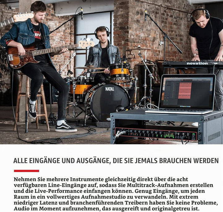 Focusrite Scarlett 18i20 3. Gen USB-Audio-Interface für Aufnahmen, Produktionen und tontechnische An