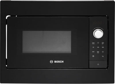 Bosch BFL523MB3 Serie 2 Einbau-Mikrowelle, 38 x 50 cm, 800 W, Drehteller 27 cm, Türanschlag Links, A