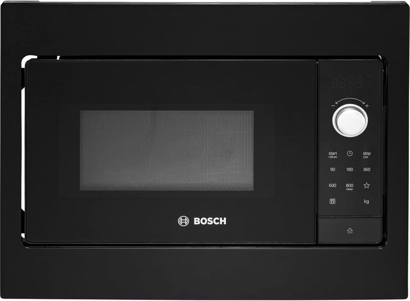 Bosch BFL523MB3 Serie 2 Einbau-Mikrowelle, 38 x 50 cm, 800 W, Drehteller 27 cm, Türanschlag Links, A