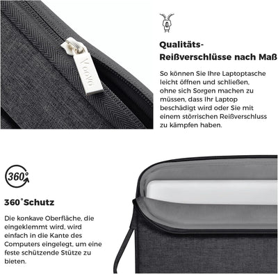 Voova 11,6 13 13,6 Zoll Laptophülle MacBook Air Pro M1 M2 iPad Tablet Tasche 13.3 11 11.6 Hülle Lapt