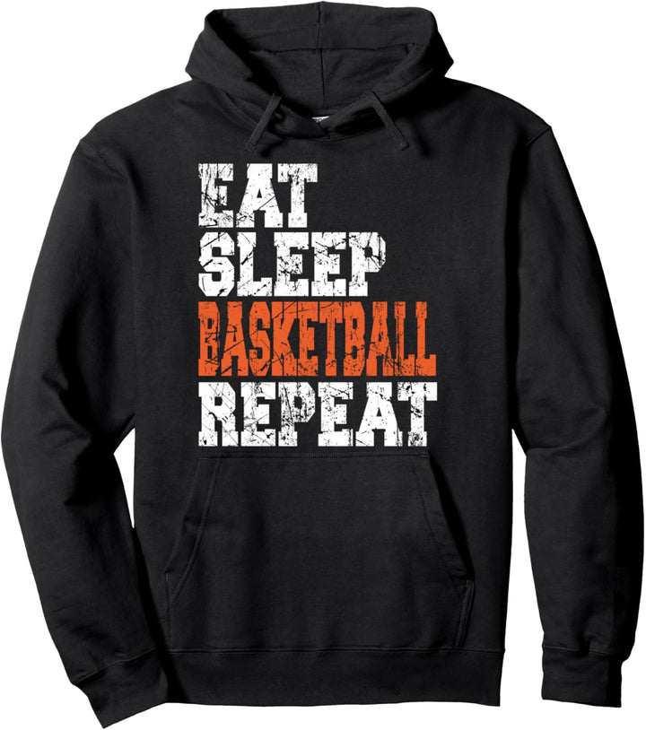 Essen Sie Schlaf Basketball wiederholen, lustige Männer Pullover Hoodie