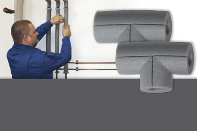 CLIMAPOR T-Stück zu Rohrisolierungen PE 22/13, grau, 50 Stück, 50 Stück