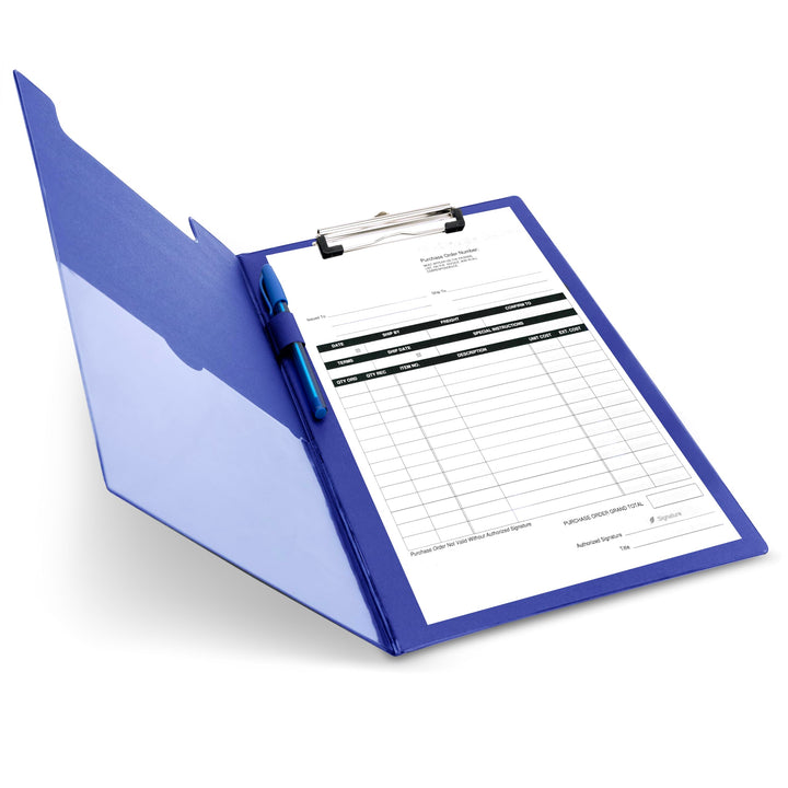 Rapesco VFDCB0L3 Klemmbrettmappe mit Einsteckfach A4+, Blau Blau A4+, Blau A4+