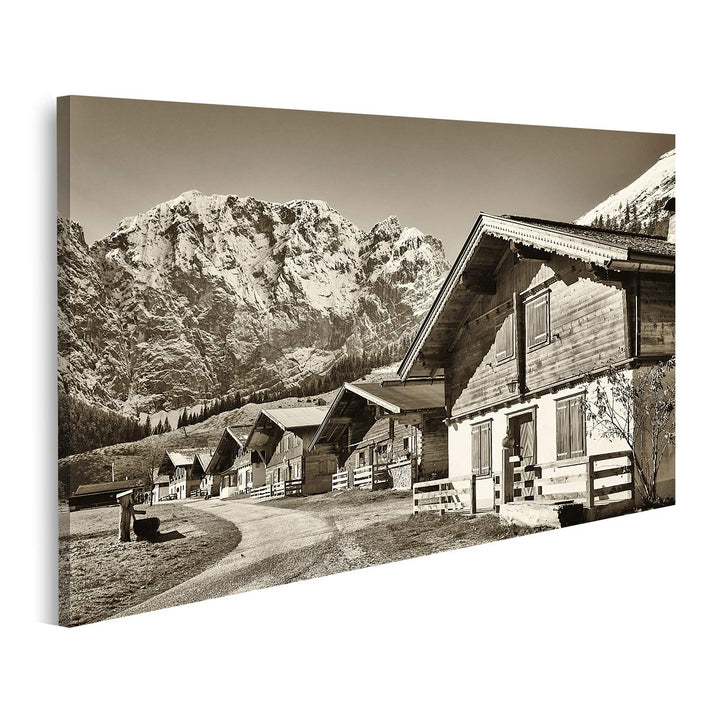 islandburner Bild auf Leinwand Altes Bauernhaus Auf Der Eng ALM Im Österreichischen Karwendelgebirge