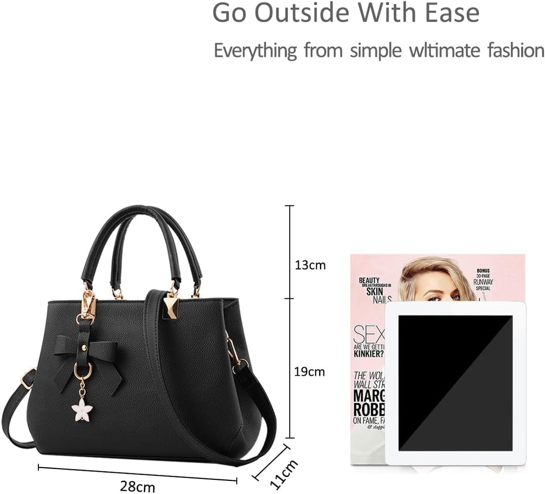 NICOLE & DORIS Damen Handtaschen Designer Tasche Elegante Frauen Umhängetasche PU Leather Shopper He