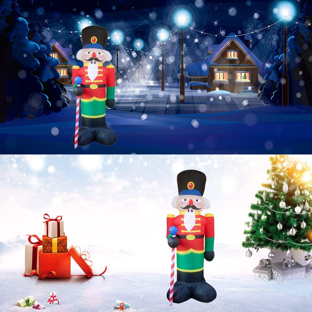 240cm Aufblasbare Weihnachtsdekoration, Nussknacker Soldat Weihnachten Aufblasbare Modell Weihnachts