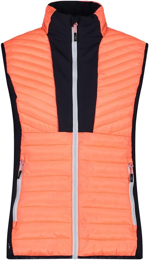 CMP Damen Hybrid Weste Steppweste 36 Red Fluo, 36 Red Fluo