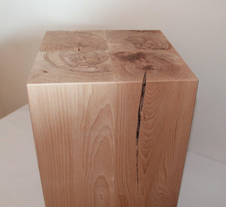 AAF Nommel®, Sitzblock Massiv Holz Block Sitzhocker Buche 45 x 30 x 30 cm Nr. 01