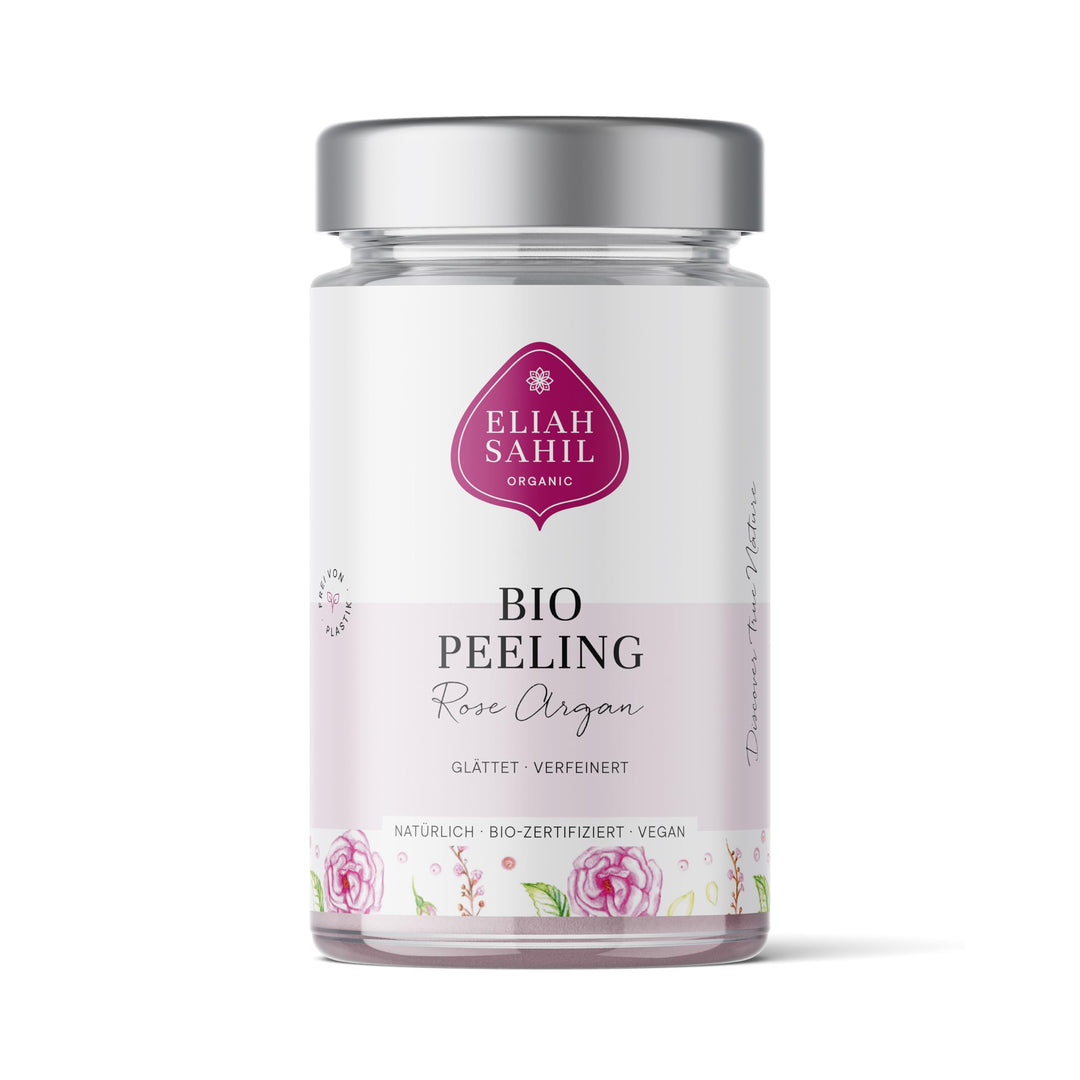 ELIAH SAHIL Bio Rose und Argan Körperpeeling von ELIAH SAHIL Bio mit Himalaya Salz I Naturbelassen u