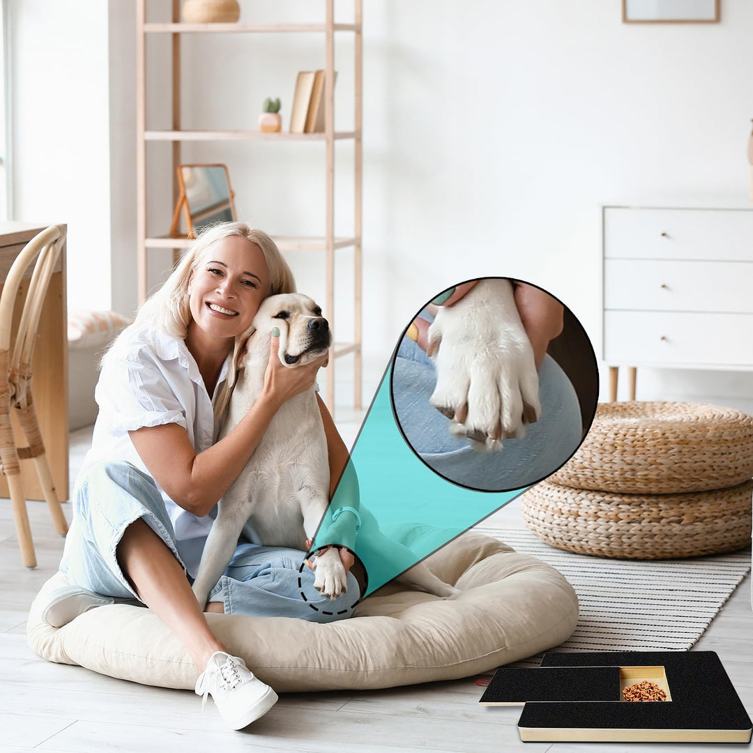 Krallenschleifer für Hunde mit Snack-Box,Hunde Krallenschleifer mit 2 Ersatzblättern Schleifpapier,K