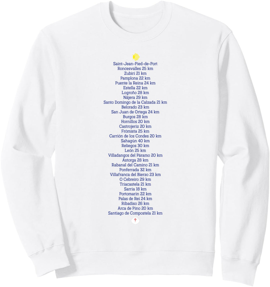 Camino de Santiago de Compostela Jakobsweg Etappen Pilgern Sweatshirt