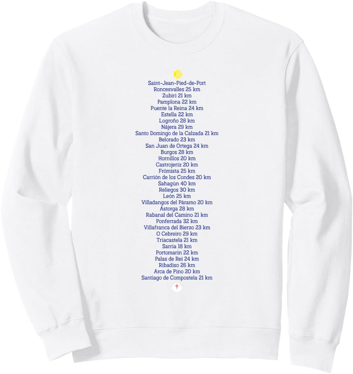 Camino de Santiago de Compostela Jakobsweg Etappen Pilgern Sweatshirt