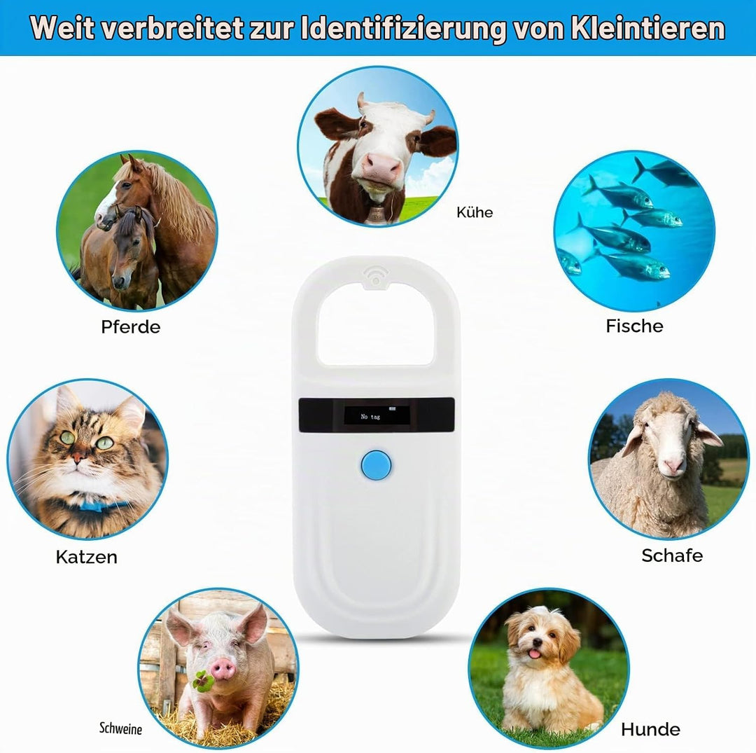Haustier ID Leser, Wiederaufladbare Haustier Microchip Scanner Haustier Chip ID Scanner Tier Handhel