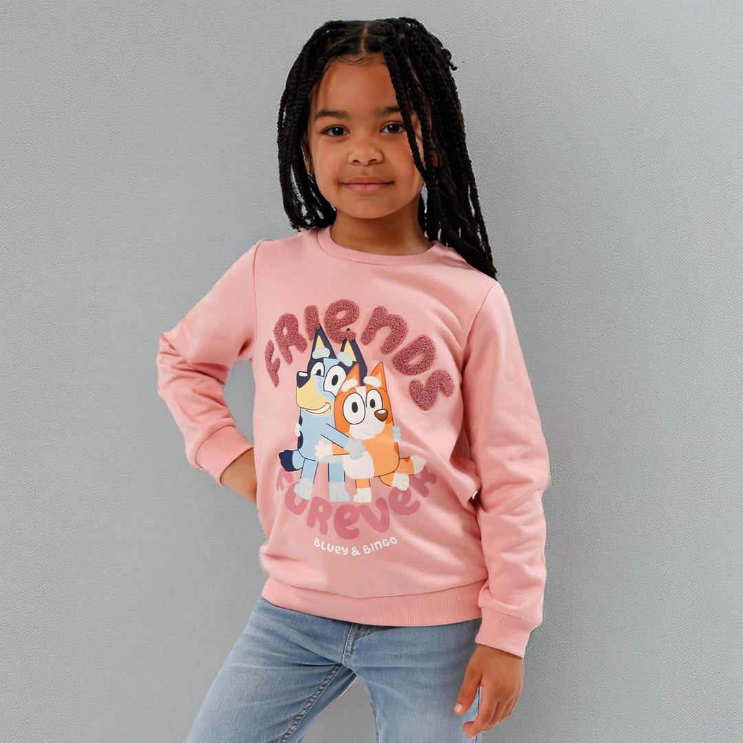 BlueY Sweater | Mädchen Pullover | Bingo Sweatshirt Kinder 128 Rosa, 128 Rosa