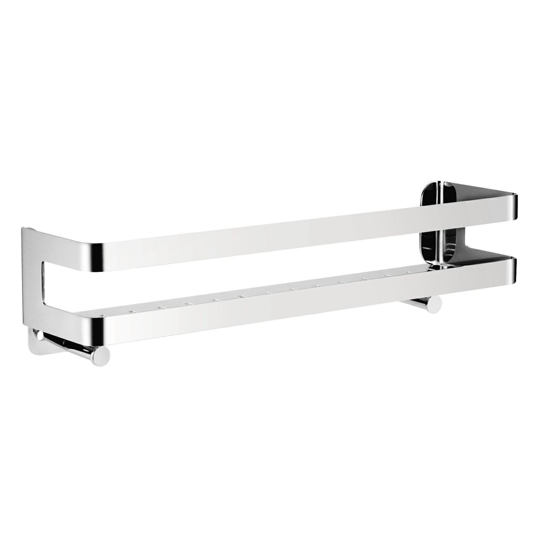 Duschablage Edelstahl Badezimmer Organizer, Duschregal mit Haken für Shampoo und Duschgel (Silber) (