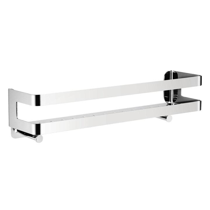 Duschablage Edelstahl Badezimmer Organizer, Duschregal mit Haken für Shampoo und Duschgel (Silber) (
