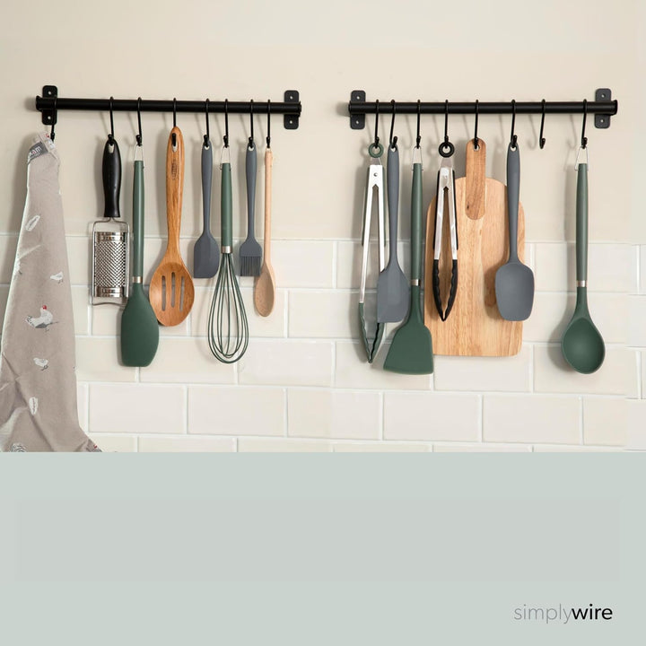simplywire Küchenutensilienhalter und Organizer – 2er-Pack an der Wand montierter Pfannenständer mit