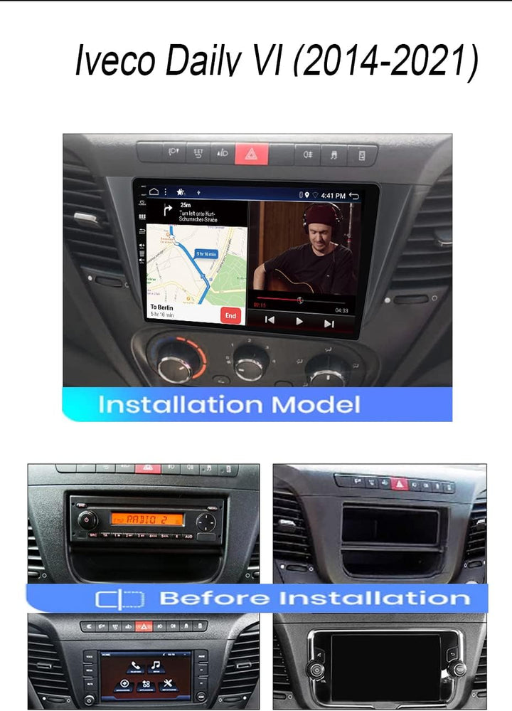 JOYX Android 12 IPS Autoradio Passt für Iveco Daily VI (2014-2021) - [4G+64G] - Eingebaut DSP/Carpla
