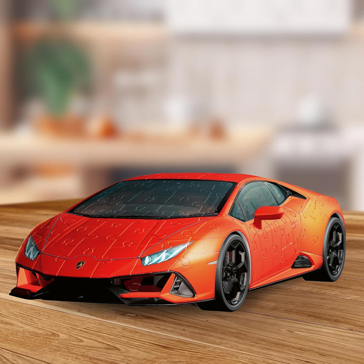 Ravensburger 3D Puzzle 11571 - Lamborghini Huracán EVO - Arancio - Der rassige Supersportwagen als 3