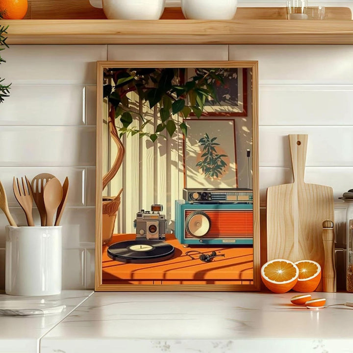 JATOK 6 Stück Malen Nach Zahlen Erwachsene, DIY Retro-MusikGemälde für Anfänger, Handgemalt Ölgemäld