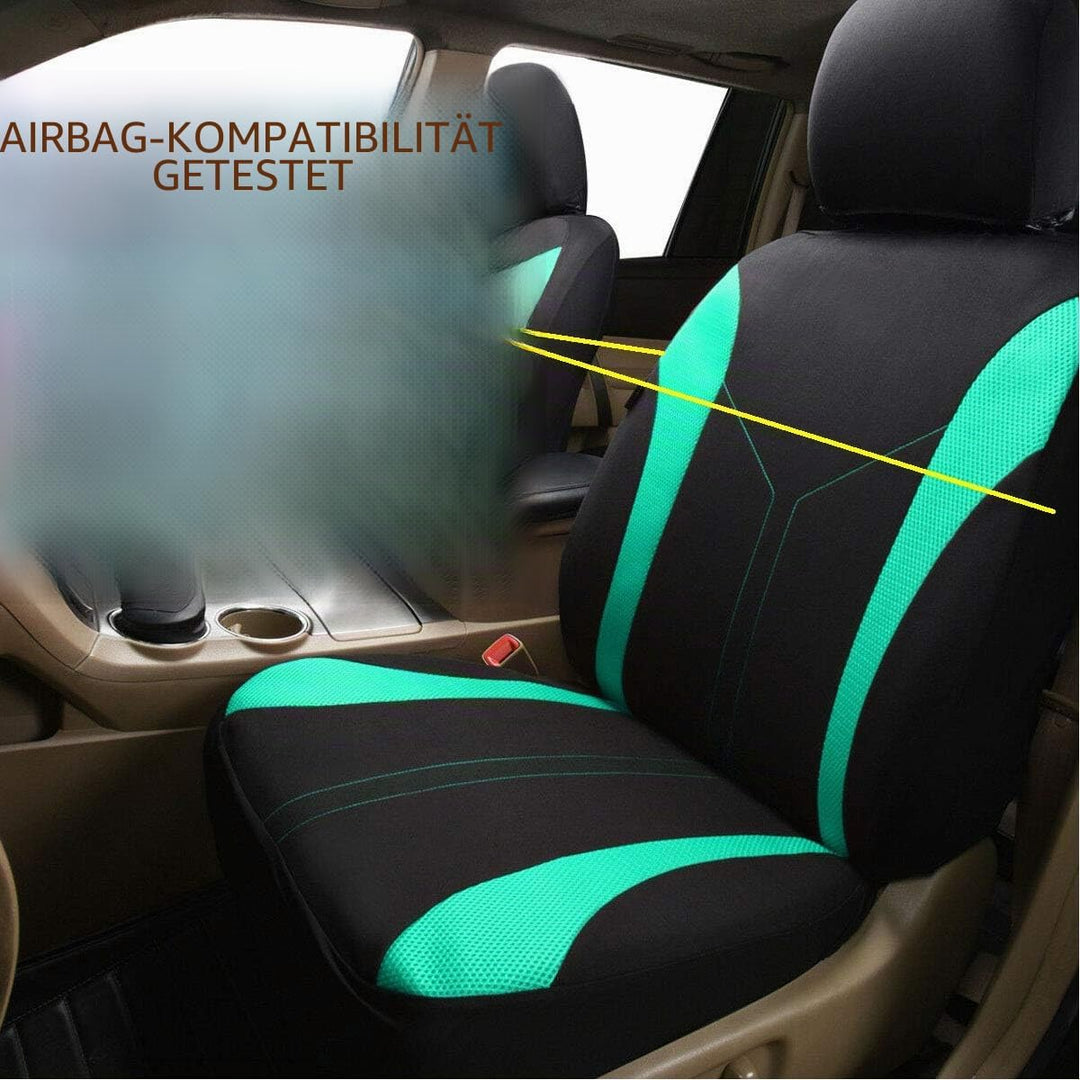 Flying Banner Fashion Mesh Universal Passform entworfen Auto Sitzbezüge Set (Vordersitze, Mintgrün u