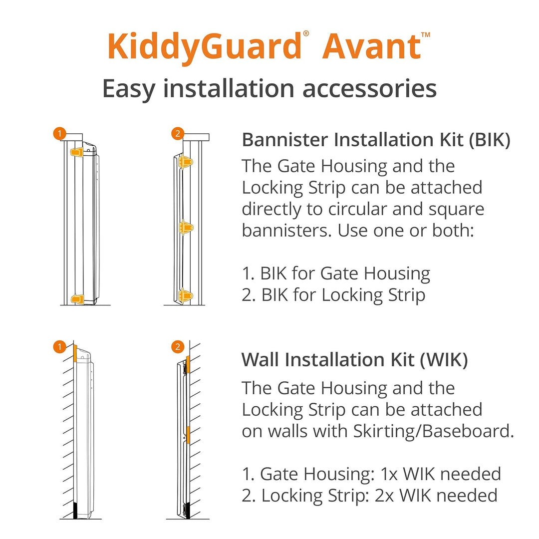 Lascal KiddyGuard Avant, stilvolles Treppenschutzgitter für Babys, einrollbares Türgitter aus Netz u
