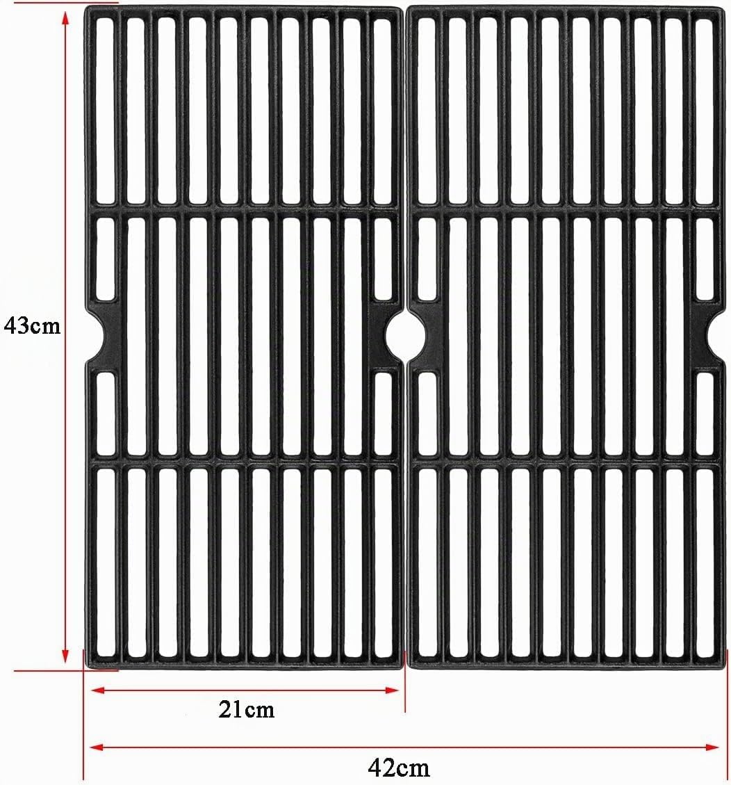 GFTIME 43 x 21CM Gusseisen Grillrost für Enders Boston 3, Enders Monroe 3 Pro, Barbecook Siesta 310,
