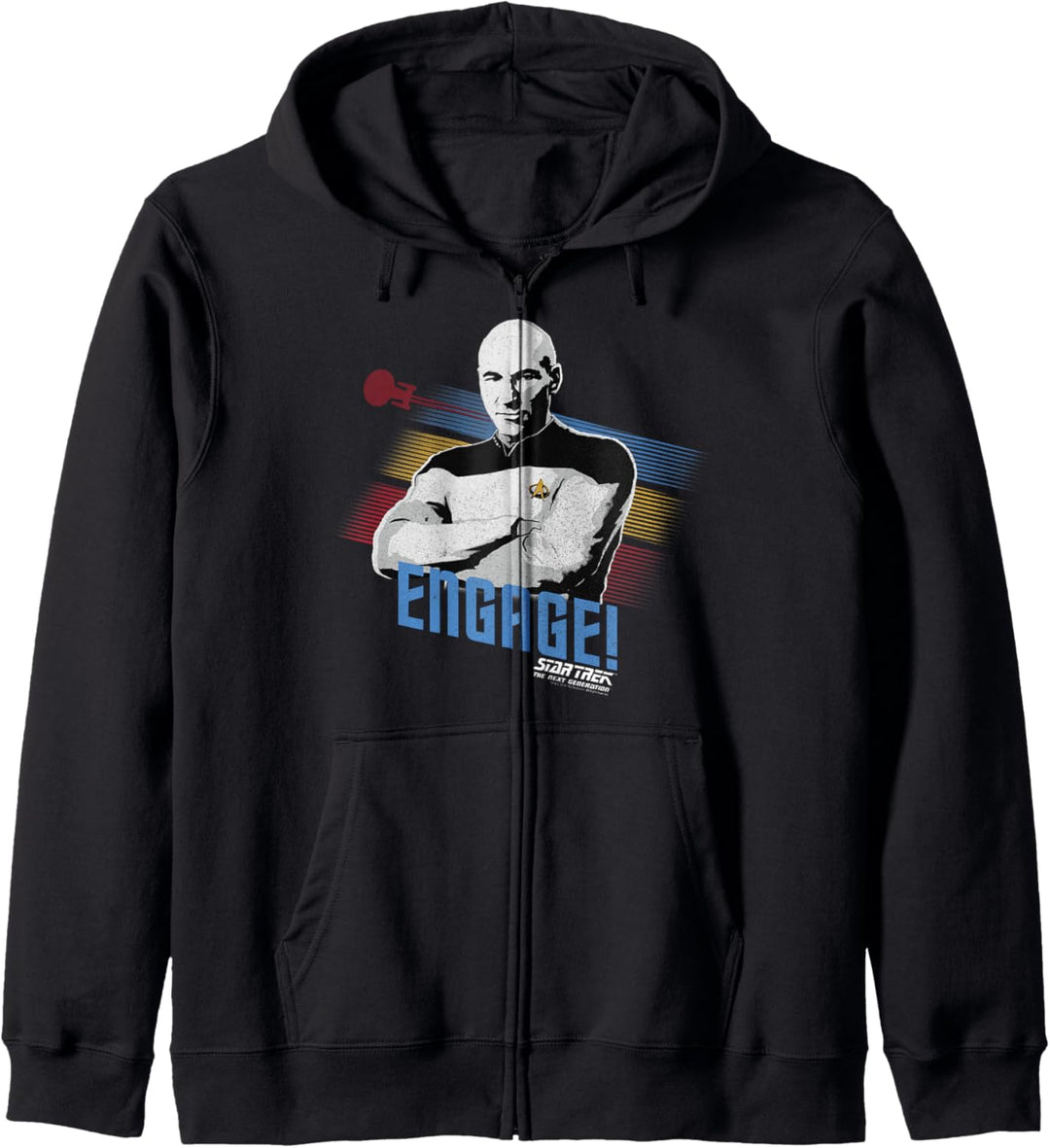 Star Trek The Next Generation Captain Picard Engage Kapuzenjacke