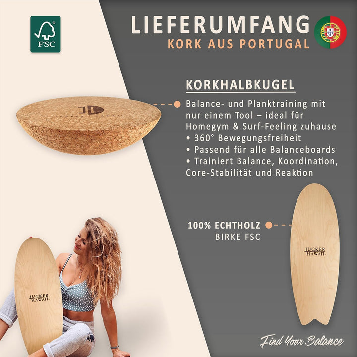 JUCKER HAWAII Balance Boards – Originale Balanceboards seit 2007 – Made in Germany aus 11 Schichten