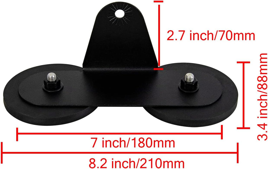 Willpower 2 Stück magnetische Halterungen Universal Saugnapf Halter Magnet Basishalterung für gerade
