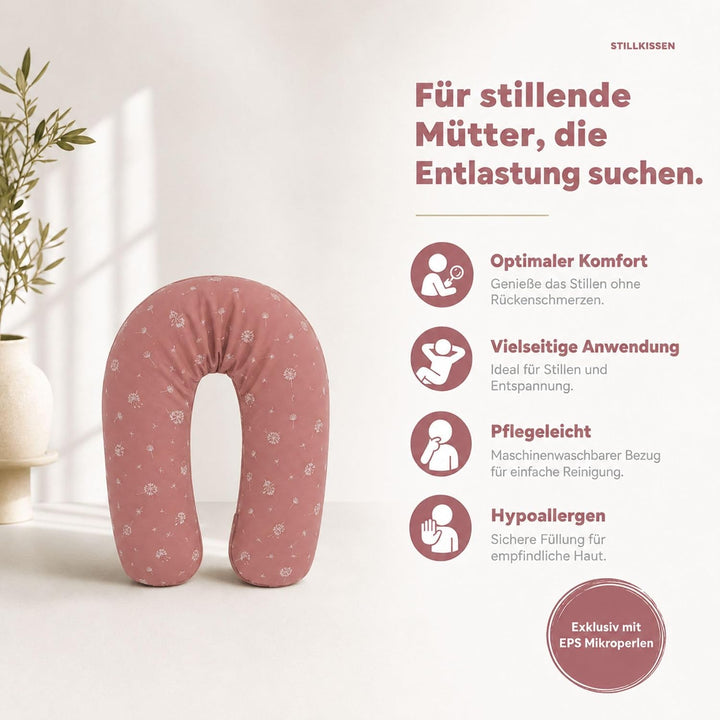Fillikid Stillkissen EPS-Perlen 190 cm Exklusiv | XXL Stillkissen mit EPS Mikroperlen Länge 190 cm |