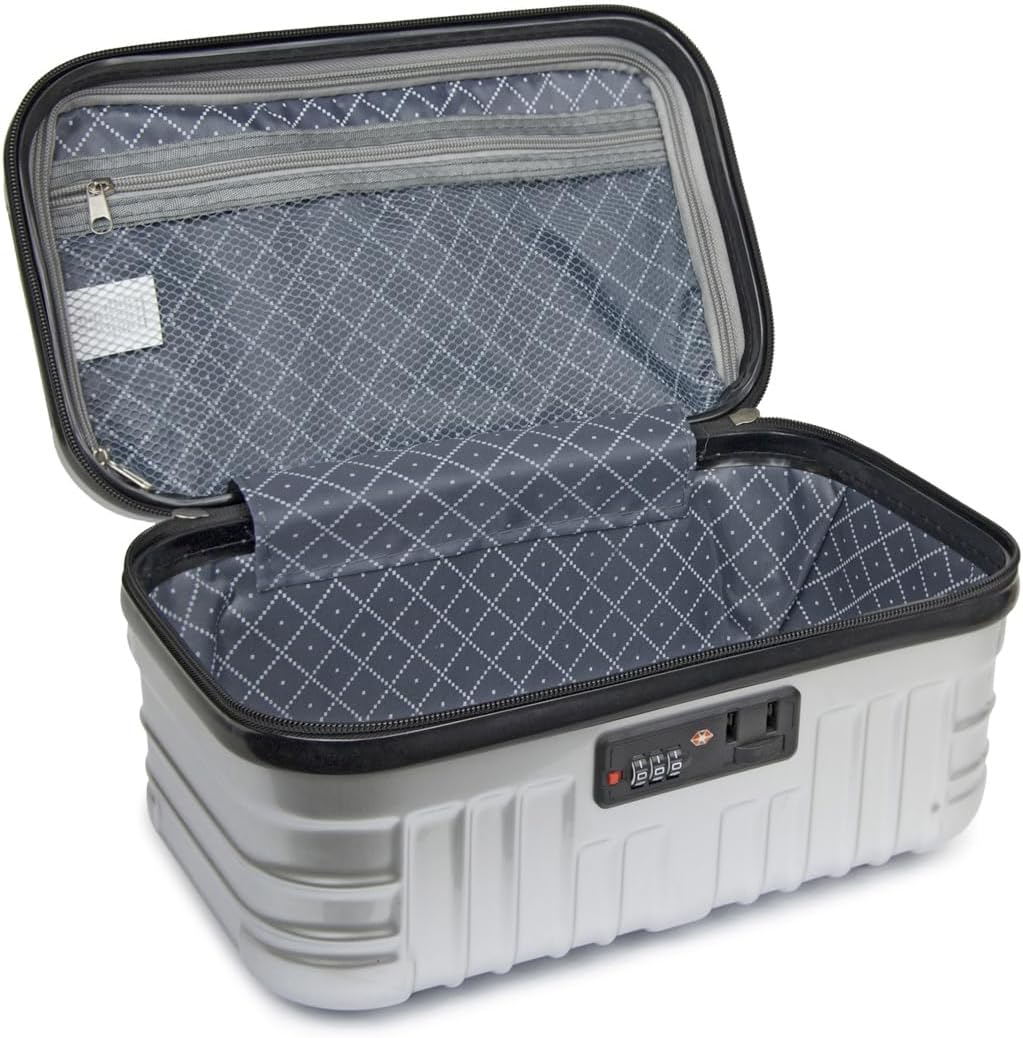 KINSTON Hartschalen Vanity Case PC/ABS – Kosmetikkoffer mit Zahlenschloss – Reisetäschchen mit Reiss