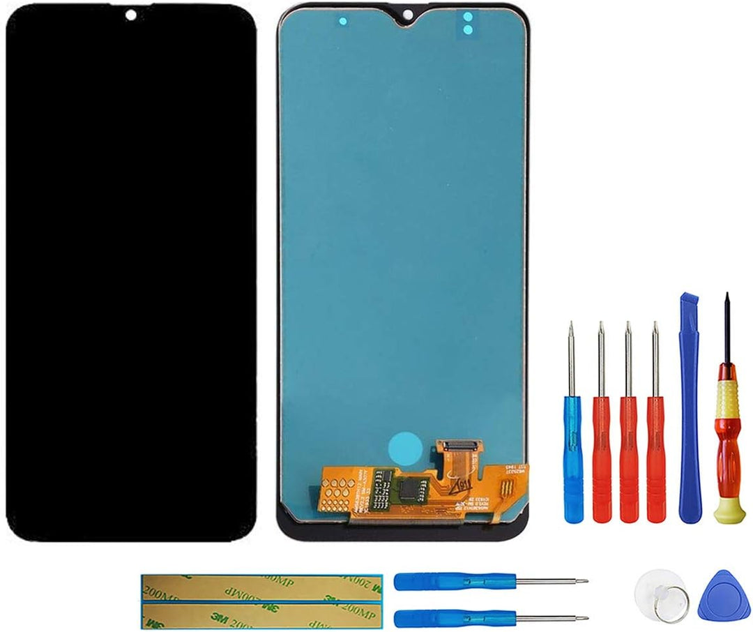 swark AM-OLED Display Kompatibel mit Samsung Galaxy A30s SM-A307 (Schwarz Ohne Rahmen) LCD Display T
