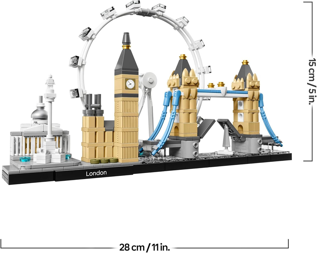 LEGO 21034 Architecture London Skyline-Modellbausatz, Bauset mit London Eye, Big Ben, Tower Bridge,