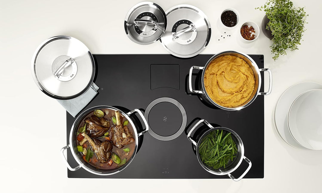 Fissler Original-Profi Collection/Edelstahl-Topfset, 3-teilig, Töpfe mit Metall-Deckel (1 Kochtopf,