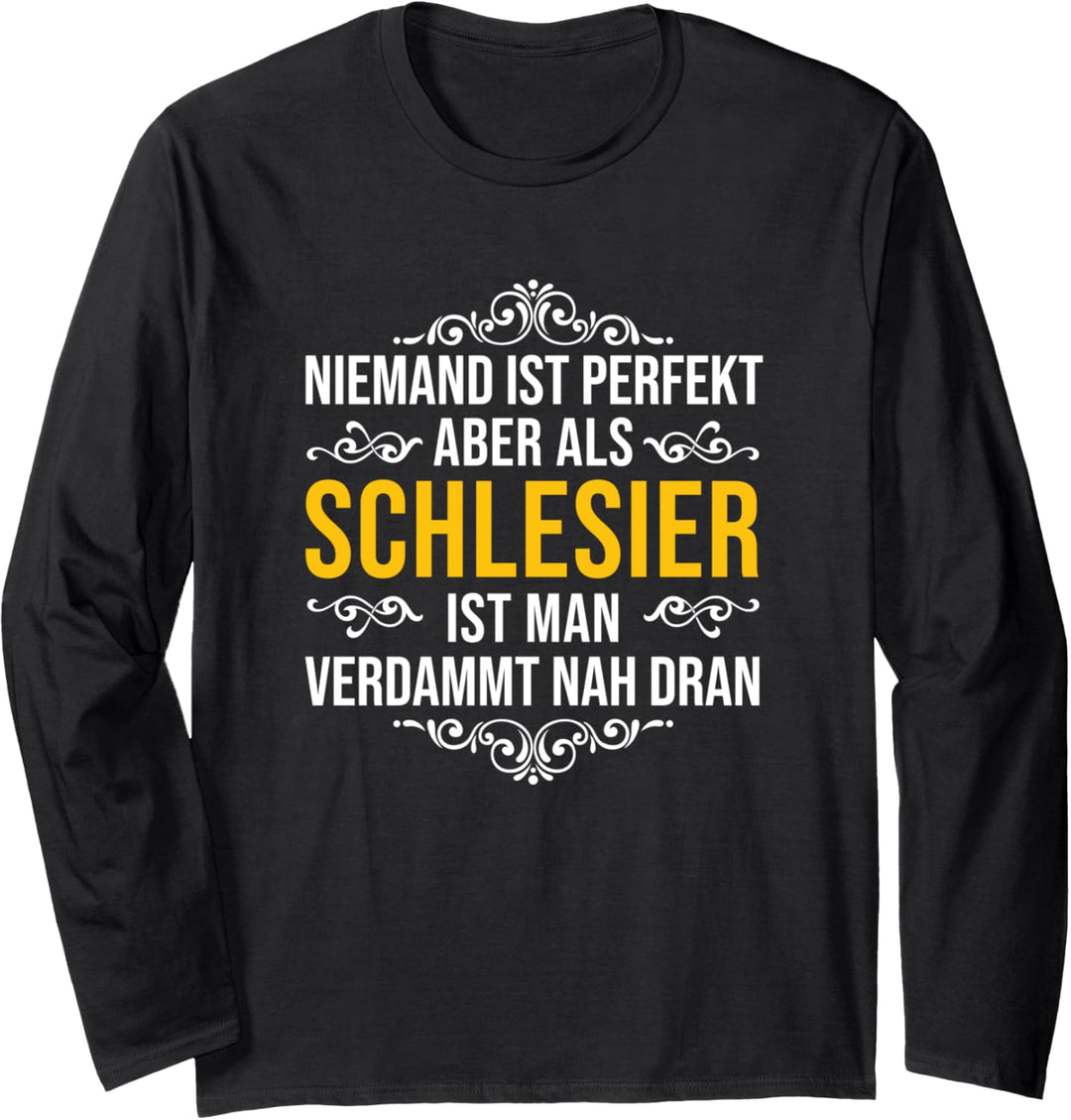 Schlesier Spruch Lustig Schlesien Oberschlesien Polen Polska Langarmshirt