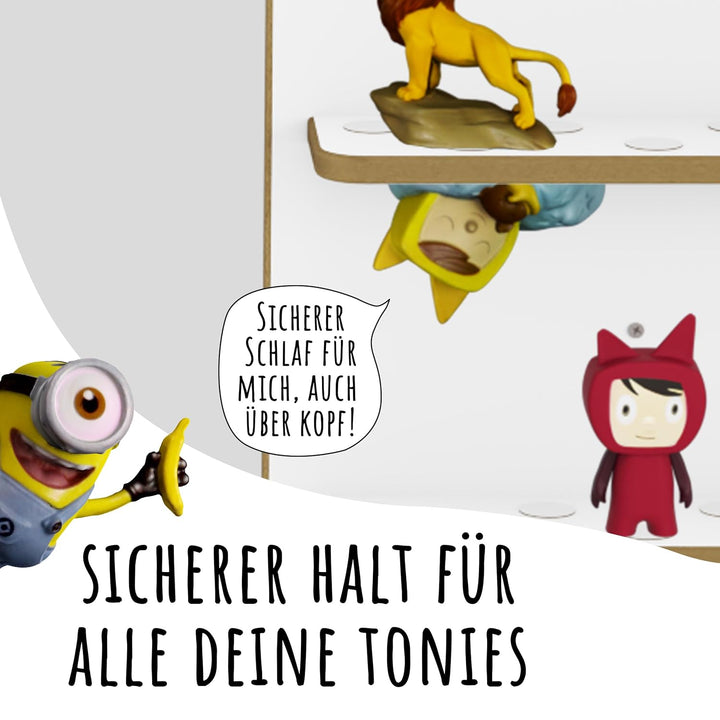 Regal für Toniebox, Wandregal für Tonie Figuren, Aufbewahrung für Tonies, Halterung für Toniebox (Ei