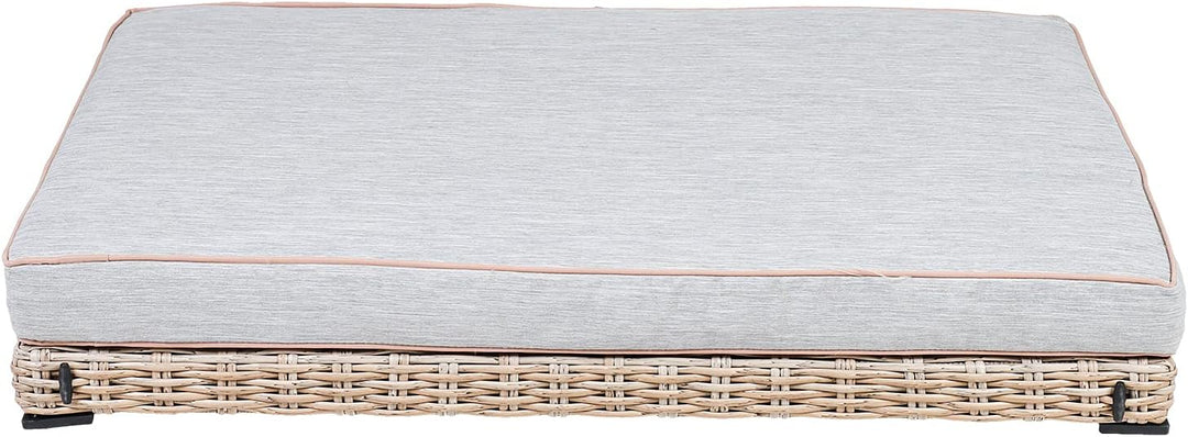 greemotion PET Hundebett aus Polyrattan inklusive Kissen, ca. 95 x 15 x 65 cm, S