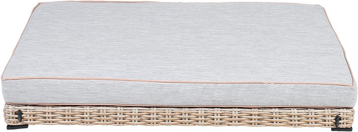 greemotion PET Hundebett aus Polyrattan inklusive Kissen, ca. 95 x 15 x 65 cm, S