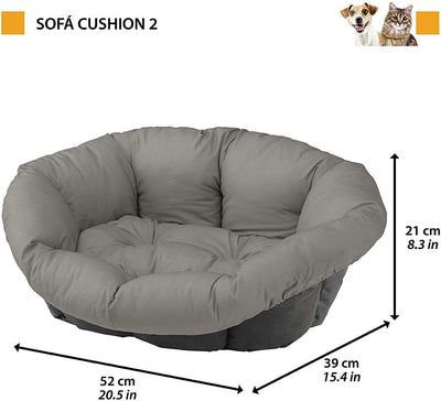 Ferplast Hundekissen, Hundebett und Katzenbett SOFA 'CUSHION 2 Kissen für Haustiere, gepolsterter Be