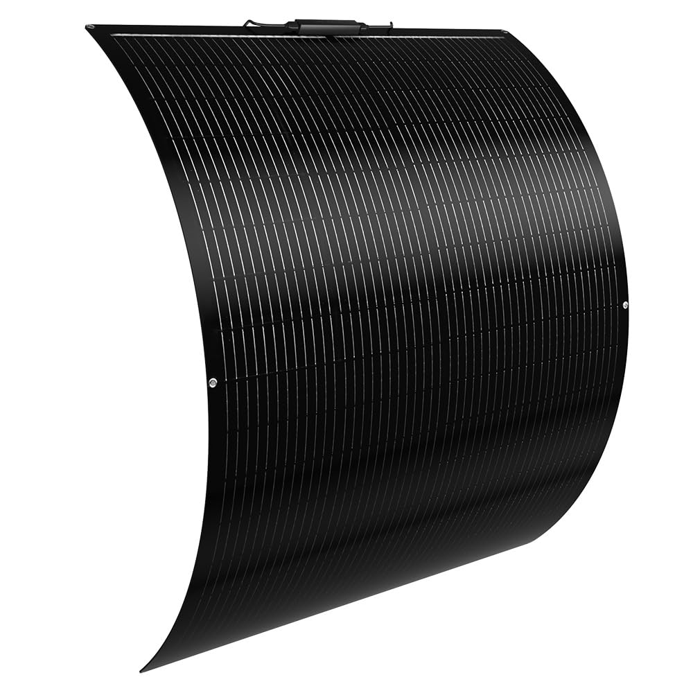 Solarpanel Flexibel 200W 12V, Flexibles Solarpanel Solarmodule Schwarz Monokristallines Solar für Wo