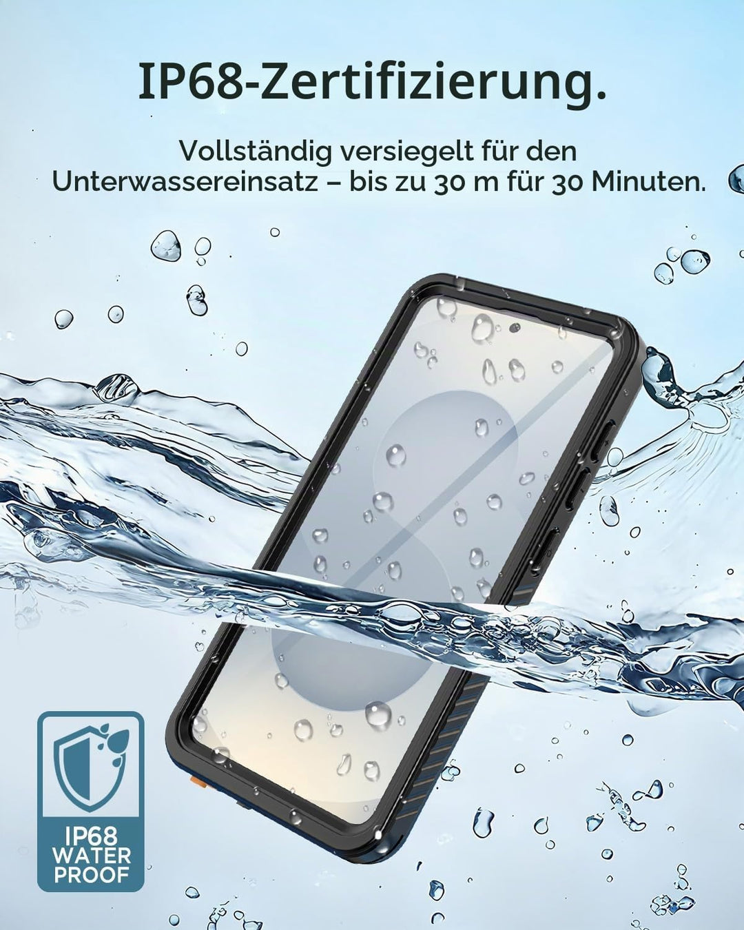 Miimall Wasserdicht Handyhülle für Samsung Galaxy S26 Plus Hülle mit Magnet, [Eingebaute Displayschu