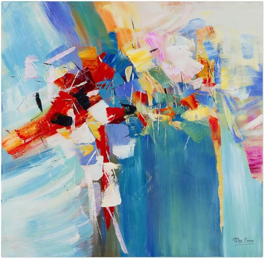 KunstLoft Leinwandbild | 100% HANDGEMALT | 80x80cm | Gemälde 'Somewhere in Wonderland' | Abstrakt |