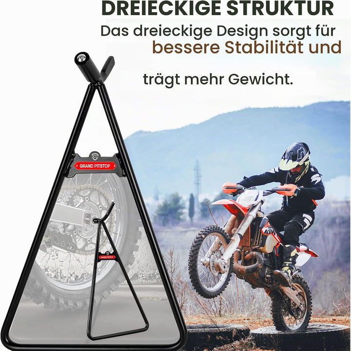 GRAND PITSTOP Motorcycle &amp; Powersports Maintainence Stand Dirt Bike Triangle Stand Motorcycle Stand