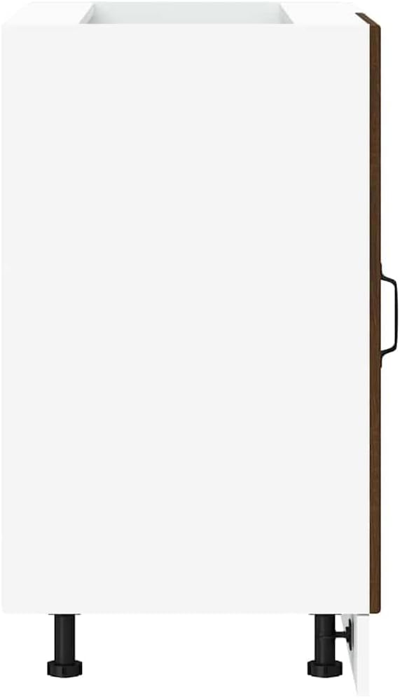 vidaXL Küchenunterschrank Kalmar Braun Eichen-Optik Holzwerkstoff, Spülenunterschrank, Schrank Küche