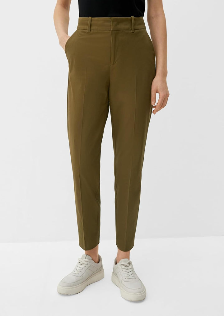 s.Oliver Damen Hosen 7/8, Regular Fit 36 Grün, 36 Grün
