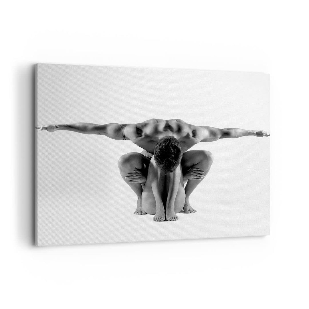 Bilder auf Leinwand 100x70cm Leinwandbild Modell Körper Muskeln Tätowierung Gross Wanddeko Bild Schl