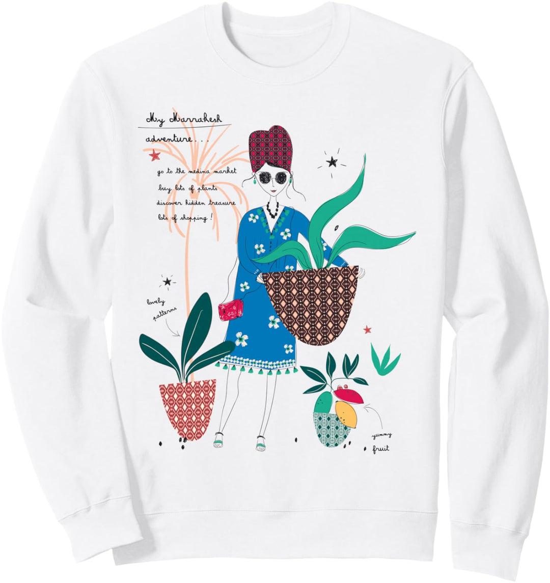 Marrakesch Medina Marokko Reise Abenteuer Frau Mädchen Sweatshirt
